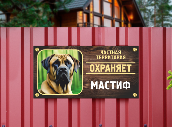 Охраняет дом Мастиф